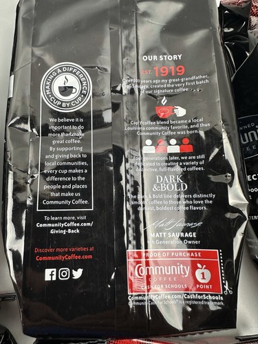 Community Coffee Dark & Bold Intense Blend Ground Coffee, 12 Oz, 6 Pack - Bild 3 von 5