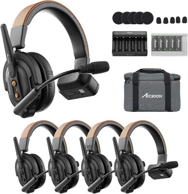 Accsoon CoMo SE 400m Wireless Intercom Headset System 2.4G Full Duplex 5-Person