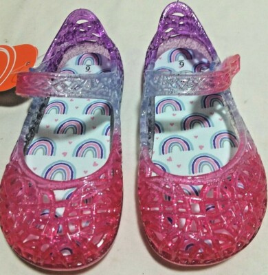 Mary Jane Super Cute Shoes SIZE ''3'' ''5'' ''6'' TODDLER ''PURPLE'' SOFT RUBBER-LIKE