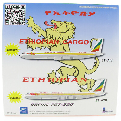 INFLIGHT BOEING 707-300 ETHIOPIAN CARGO ET-AIV 1:200 Flugzeug Aircraft Modell