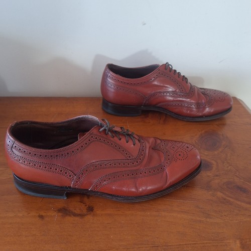 Florsheim Imperial Men's Dress Shoes Sz 10 Whiskey Brown Leather Wing Tip - Bild 2 von 23