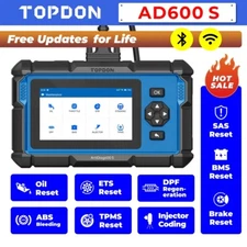 TOPDON AD600S OBD2 Scanner Car ABS SRS Engine Diagnostic Scan 8 Reset Services