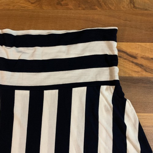 Gap Skirts Striped Black Gray Elastic Waist Slimming Dress 2 Piece Lot Set XL - Picture 6 of 14