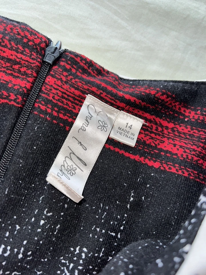 "Vestido lápiz Emma $ Michele talla 14 longitud 41"" cremallera poli spandex 1000" Foto 4 de 4