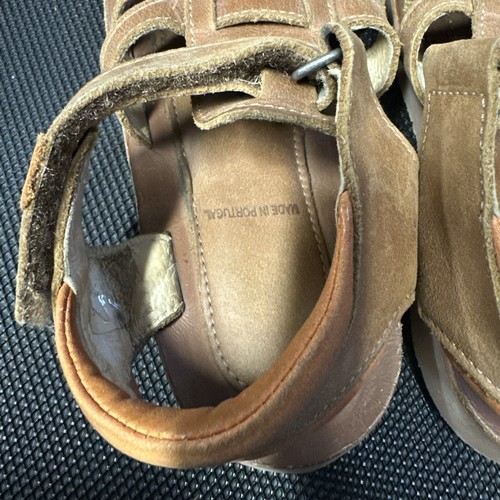Jacadi Kids Brown Leather Shoes Straps Size 28 Made in France Sandal US 11 boy - Picture 3 of 8