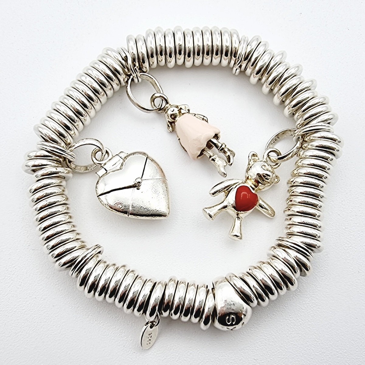 リンクスオブロンドン Sweetie Candy Heart Bracelet Links of London Sweetheart Bracelet, Sterling Silver and 18k