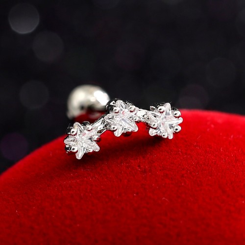 Gem Crystal Ear Cartilage Helix Ring Bar Stud Ear Cuff Climber Piercing Earring - Picture 103 of 268