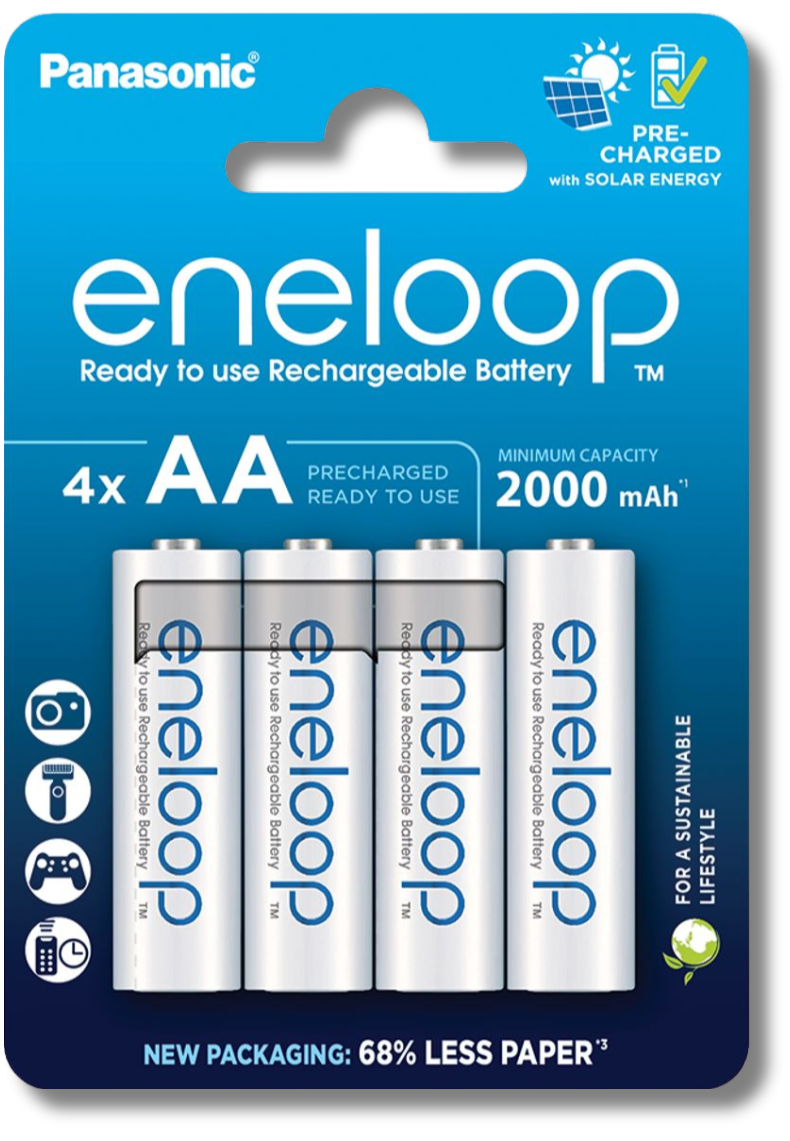 4x PANASONIC Eneloop AA Rechargeable Batteries 2000mAh NiMH Battery NEW