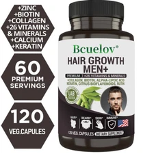 Hair Growth Men Supplement 26 Vitamins Biotin Calcium Collagen Prevent Hair Loss