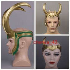 1PC Avengers Thor 3 Ragnarok Loki Mask Golden PVC Full Head Helmet Cosplay Props