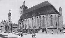 Guben- Stadtkirche und Rathaus (Ostbrandenburg) 1930