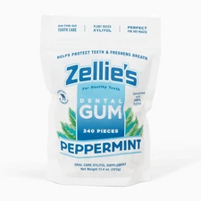 Zellie's | 100% Xylitol Sugar Free Chewing Gum (Peppermint, 240 Count (Pack o...