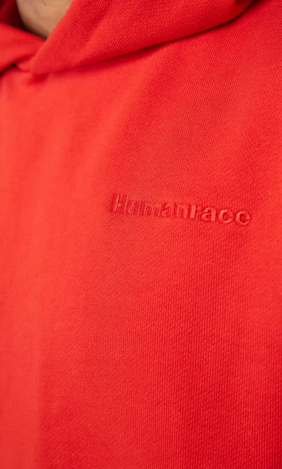 $130 Adidas Pharrell Williams Basics Hoodie PW Men’s Medium Heavyweight Red image 9