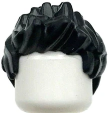 Lego New Black Minifigure Hair Spiked Wig Boy Town Piece