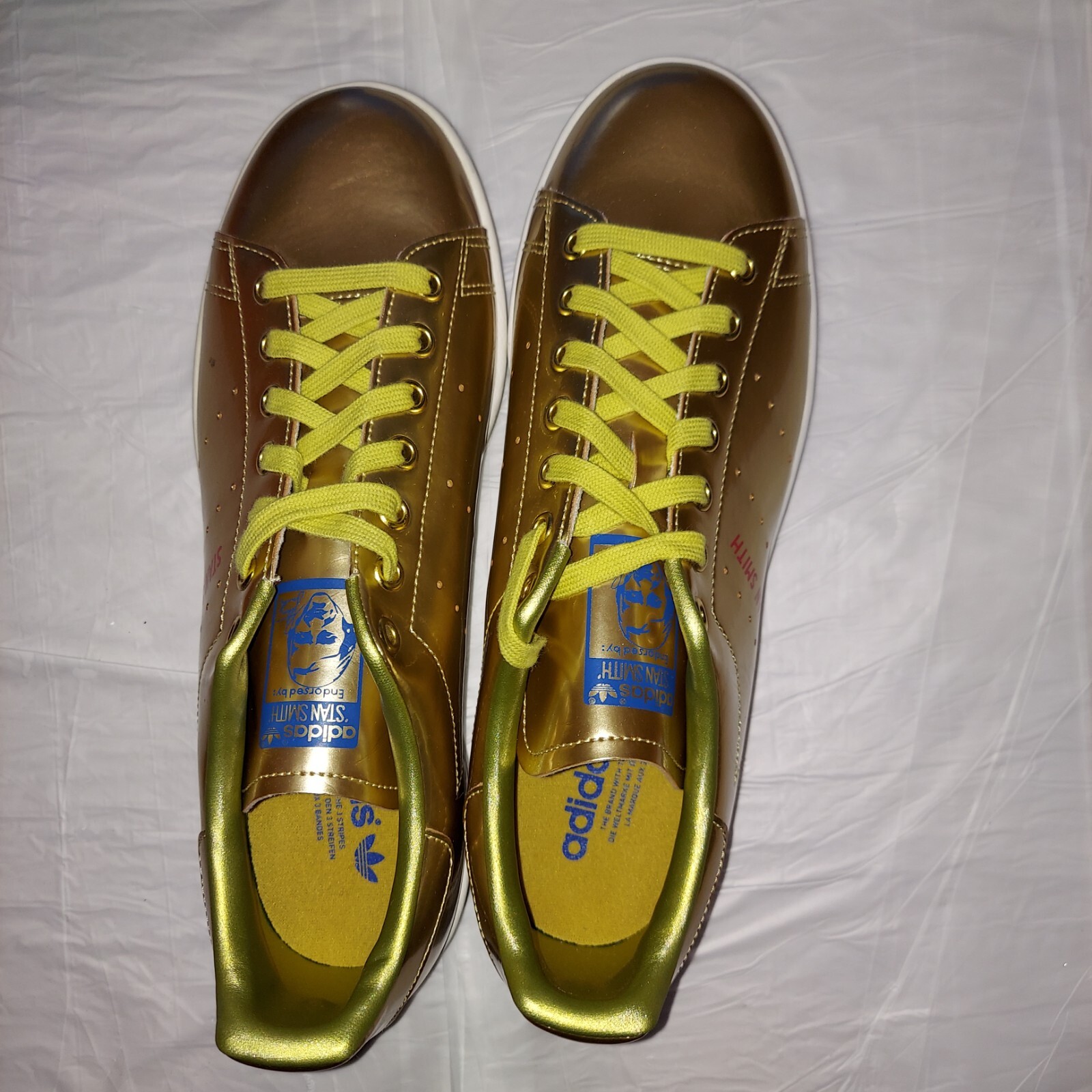 Adidas Originals Stan Smith Gold Metallic Crystal White FW5364 Men Size 10  US | eBay