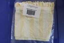 Longaberger Buttercup Yellow Stripe Single Handle Pie Basket Liner #2222514 NEW