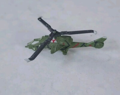 1990s Die Cast Military Helicopter Green Triangle