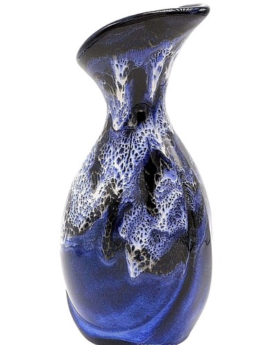 Vintage FLAVIA MONTELUPO (Bitossi) RIMINI BLUE pottery Vase ALDO