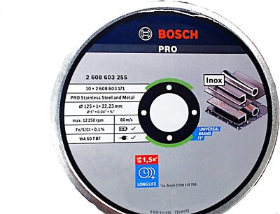 Bosch Professional Trennscheibe Inox Rapido WA 60 T BF Ø 125 mm 10er Pack