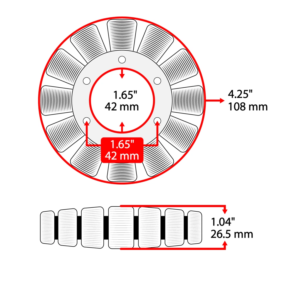 Estator para Polaris Sportsman Mv7 2005 Magneto 18 postes Foto 2 de 4