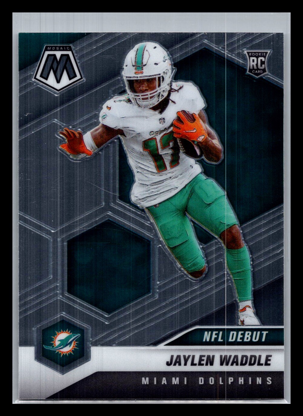 2021 panini mosaic #248 jaylen waddle nfl debut MINT+