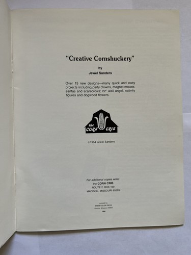 Creative Cornshuckery By Jewel Sanders-15 Designs - Picture 3 of 6
