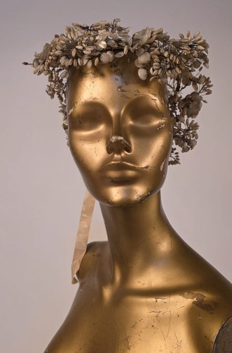 HAND MADE VICTORIAN 19TH C WOVEN REAL SHELL BRIDAL WEDDING CROWN HEADPIECE  - Picture 6 of 8