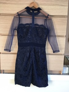 little mistress navy lace dress