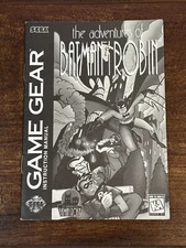 Adventures of Batman and Robin Sega Game Gear Genesis Instruction Manual Only