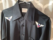 Vintage EAGLE EMBROIDERED Richman Brothers Dura-Press Button Up Shirt Size M