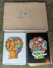 Vintage Flowers Bouquet Congress 606 Playing Cards Two Decks