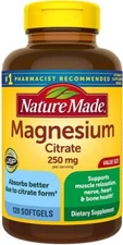 Nature Made Magnesium Citrate 250 mg 180 Softgels EXP 03/2027