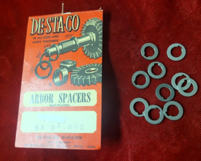 DESTACO 30185 Arbor Spacers 3/8'' x 5/8'' x .062 W/KEYWAY LOT OF 10 Shims