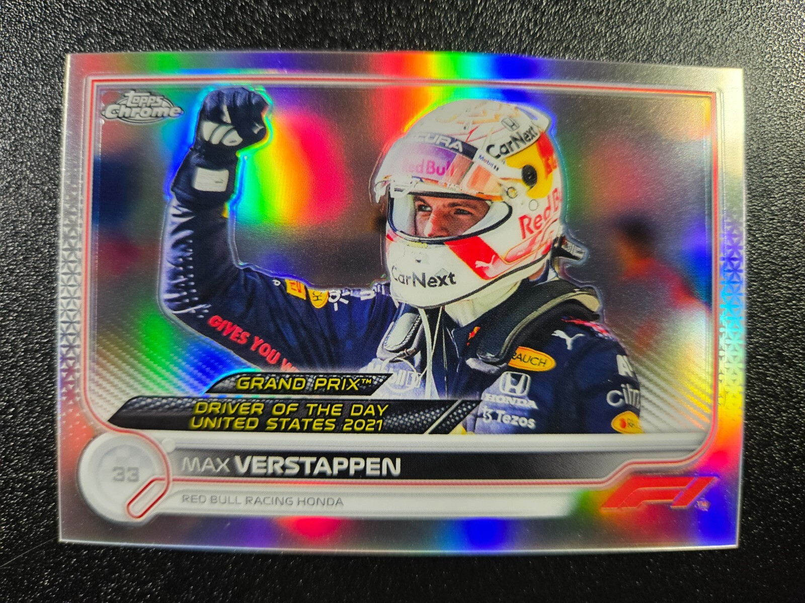 Refractor Max Verstappen 2022 Topps Chrome Formula 1 Card #196 World Champion