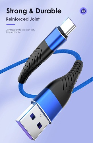 For iPhone 16 Pro Max 15 Plus USB-A Cable Fast Braid Type C Charging Data Cord - Picture 20 of 23