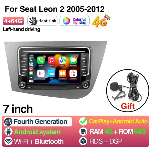 Android 13 LHD Autoradio für Seat Leon2 MK2 2005 - 2012 Multimedia Player Stereo - Bild 12 von 31