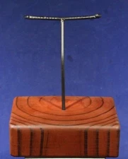 Megalodon Shark Tooth Display Stand (Medium)- Cherry