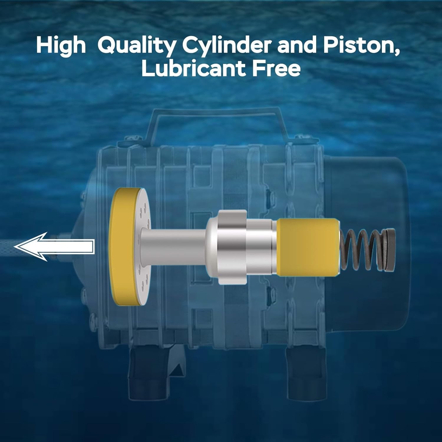 Multi-Functional Pond Aerator - High Output 1750GPH Air Pump, Aluminum Design