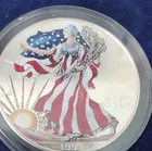 U.S. Mint American Eagle 1 oz Silver Coin 1999 Colorized with Box