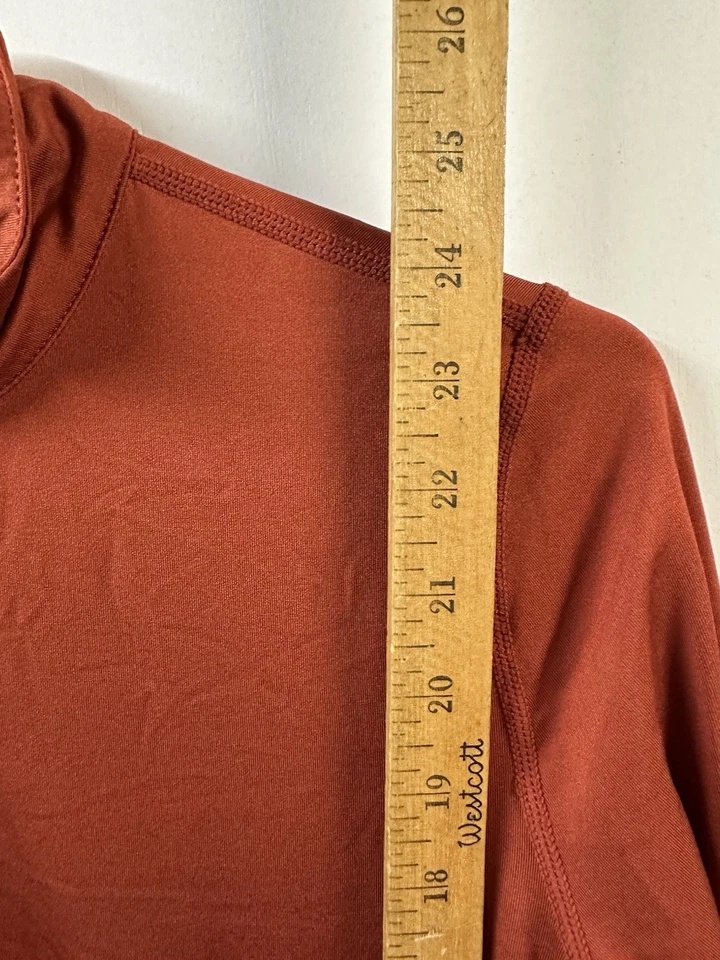 Top EMS Mujer Pequeño Naranja 1/4 Cremallera Rendimiento Gorpcore Outdoorcore Senderismo Deporte Foto 4 de 4