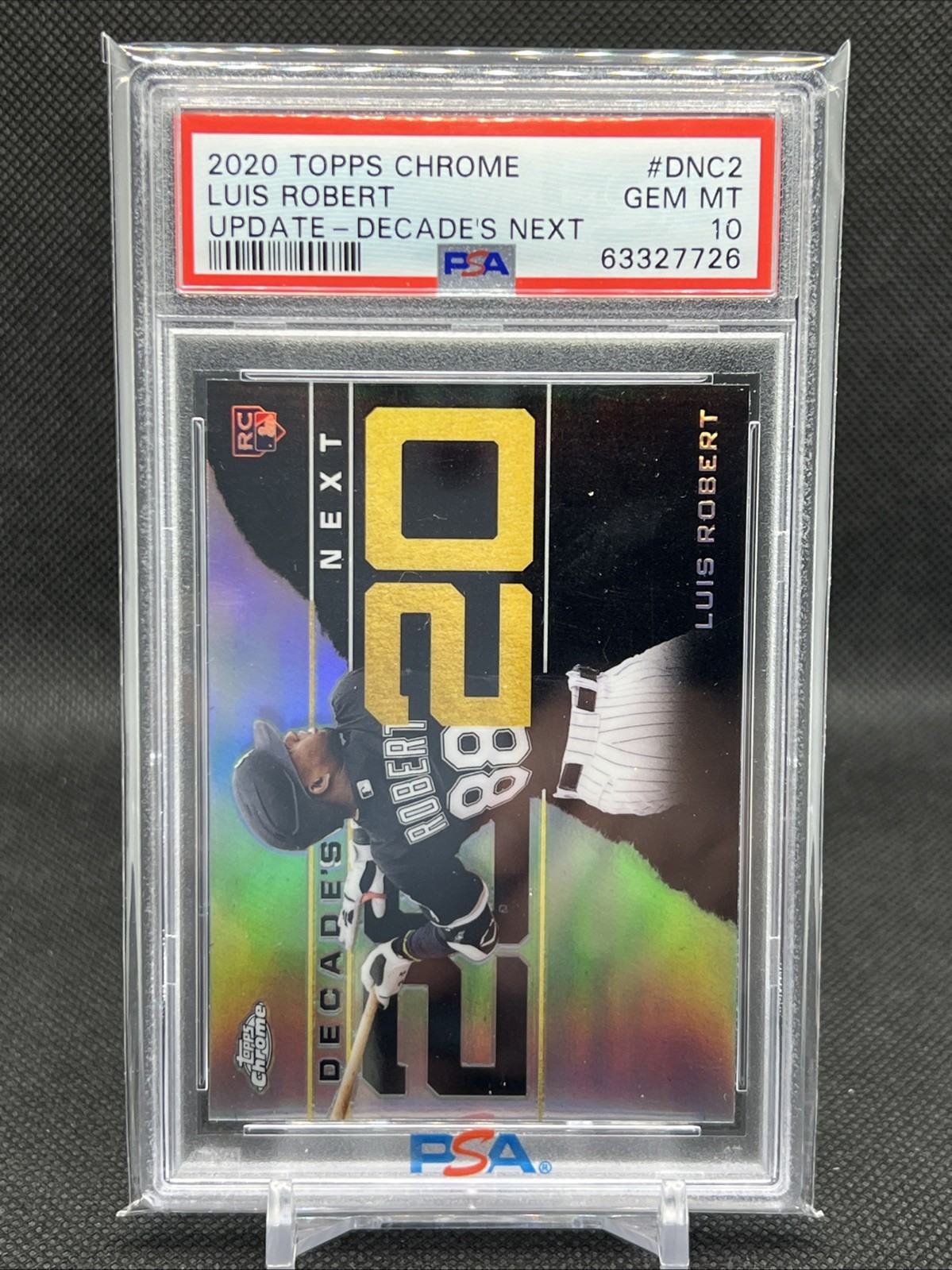2020 Topps Chrome Luis Robert Rookie RC Decade’s Next White Sox Mets PSA 10