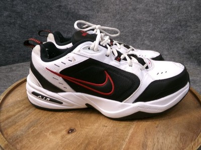 Nike Air Monarch IV Men Size 10.5 4E Wide Athletic Shoe Sneakers Red/Black/White