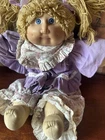 Vintage Jesmar Cabbage Patch Kid blue eyes 1982 in dress signed by Xavier