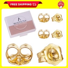 6 Pcs 14k Gold Earring Backs for Studs Butterfly Safety Locking Replacements