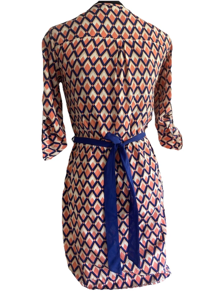 Blusa para mujer ezra talla S media manga dividida cuello en V blusa top multicolor lazo trasero Foto 3 de 4