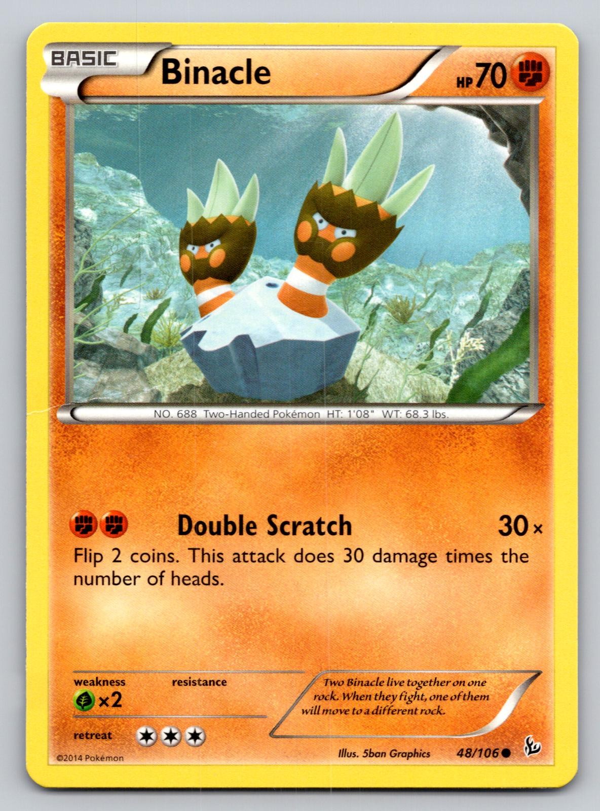 Pokemon Binacle 48/106 Common Flashfire MP