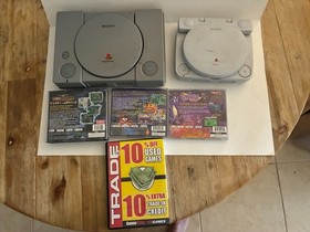 Sony Playstation console PS1, Sony PSOne LCD Slim console 4 games. READ DESCRIPT