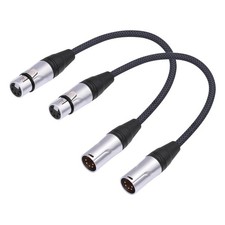 1FT 5Pin XLR Male to Female DMX512 Cable,DMX-512 XLR 5 Pin Male to 5 Pin Fema...