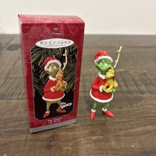 Hallmark Keepsake Ornament 1998 Dr. Seuss The Grinch and Max EUC