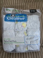 Vintage 1990s Gerber Pull-on Vinyl Pants Medium 13-18 Lbs. 6 Pack NEW